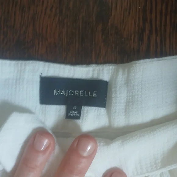 MAJORELLE White Textured Pants - Picture 2 of 3